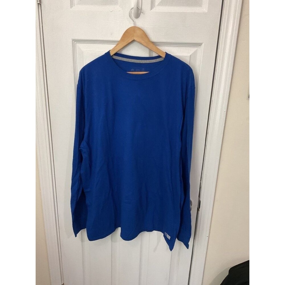 Russell Athletic Blue Long Sleeve Shirt - Size XXL